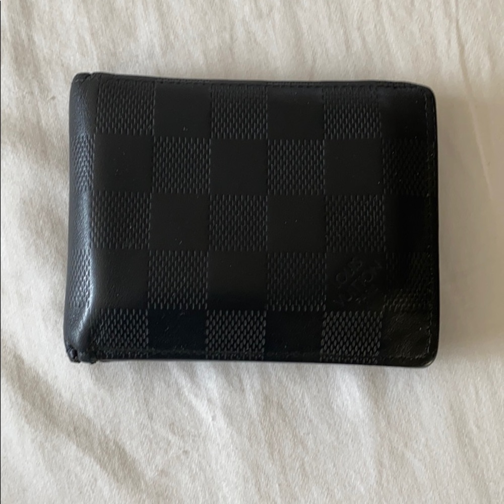 Louis Vuitton Black Checkered Wallet
